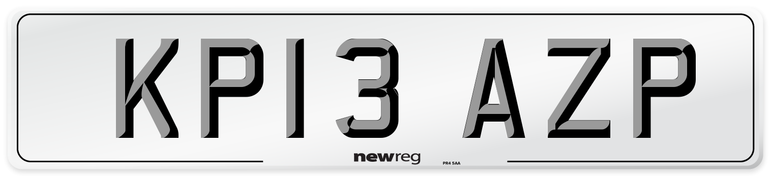 KP13 AZP Number Plate from New Reg